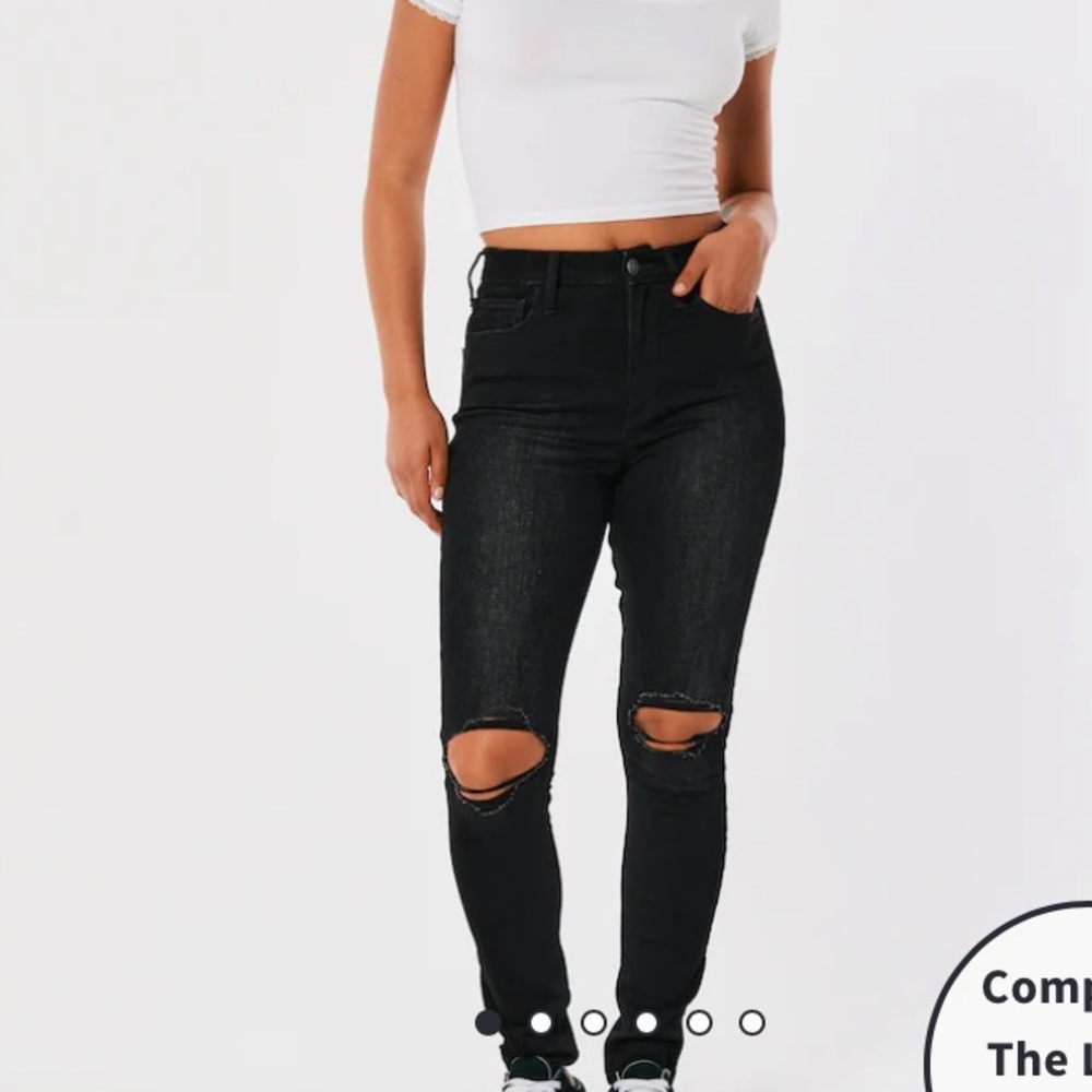Ultra high rise super skinny black distressed jeans HOLLISTER NEW IN PACKAGE 11